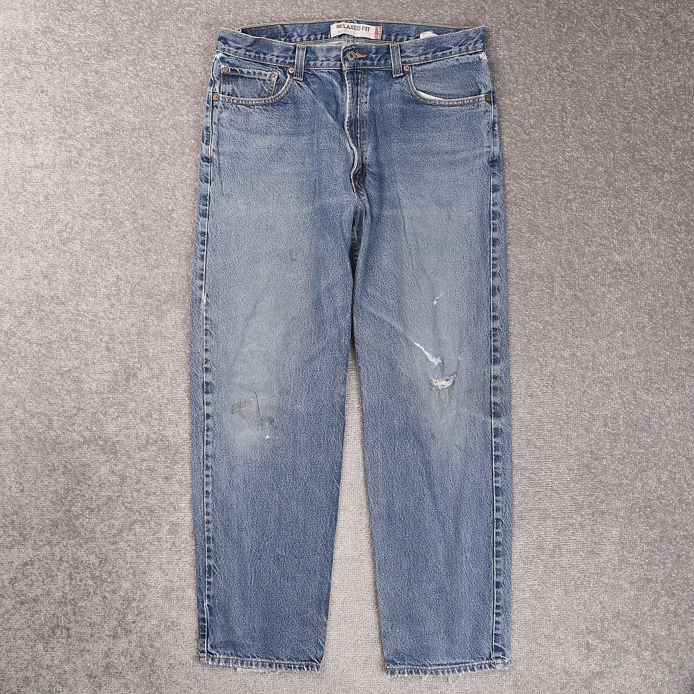 Vintage Levi's 550 Relaxed Fit 36x32 Medium Wash Blue Denim Jeans